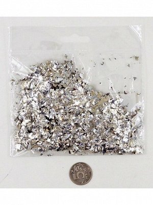 Конфетти Дробленые 13-15 гр цвет серебрянный Китай