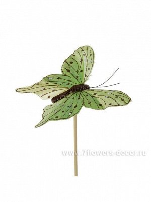Бабочка Tropicana на вставке 8 х 50 см цвет Зеленый Арт.К31115