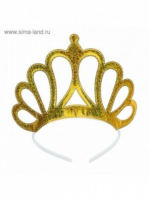 Корона карнавальная Принцесса на ободке цвет золото
