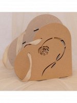Коробка - сумка сборная Сердце 23 см
