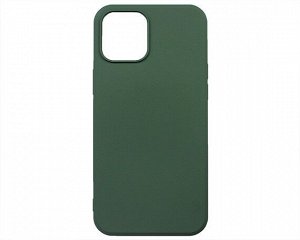 Чехол iPhone 12 Pro Max Microfiber (темно-зеленый)