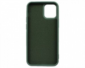 Чехол iPhone 12 Mini Microfiber (темно-зеленый)