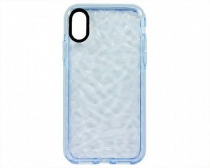 Чехол iPhone X/XS Алмаз 3D (синий)