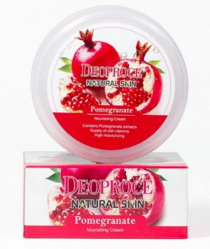 Питательный крем для лица и тела с гранатом Deoproce Natural Skin Pomegranate Nourishing Cream, 100г