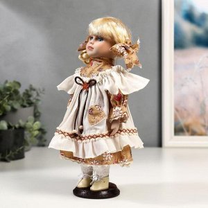 Кукла коллекционная керамика "Соня в сарафанчике" 30 см