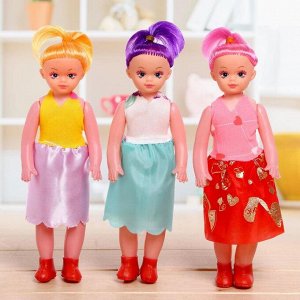 Куклы модные «Алена» 3шт., в платье, МИКС