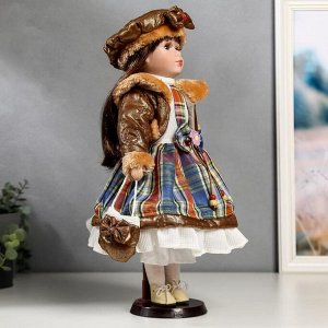 Кукла коллекционная "Цветана в коричневом" 40 см