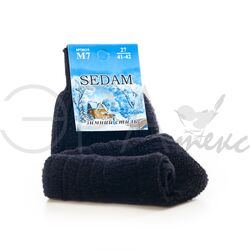 Мужские носки зимние "седам" шерсть черный
