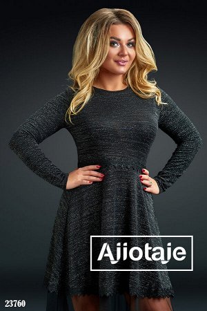 Ajiotaje Платье с двойной юбкой черного цвета