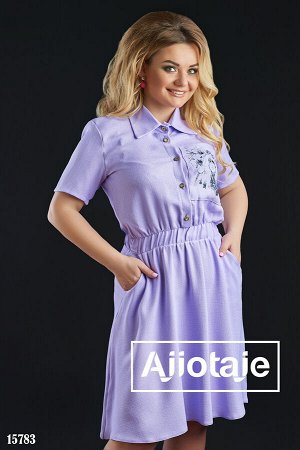 Ajiotaje Платье рубашка миди сиреневого цвета