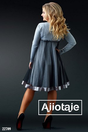 Ajiotaje Платье в стиле Baby Doll с круглым вырезом