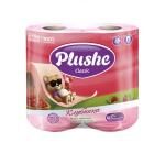 Plushe Classic т/б 2 слоя 4 рулона 18м Клубника