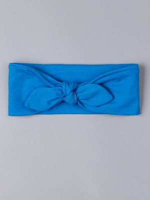 Повязка-солоха трикотажная для девочки однотонная, синий
