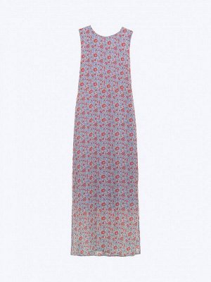 Платье с цветочным принтом PL1055/mono