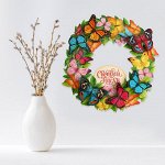 Венок пасхальный «Бабочки», 27.7 × 28.5 см