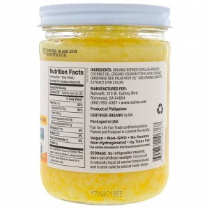 Nutiva, Органическое кокосовое масло, с ароматом сливочного масла, 414 мл (14 жидк. унций)