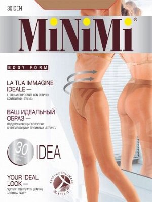 IDEA 30 (MINIMI) /10/100/ колготки трехмерной эластичности (3D),  утягивающие трусики "стринг"