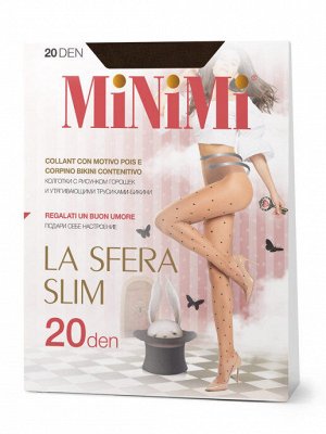 Minimi LA SFERA SLIM 20 Колготки женские в средний горошек, утяжка, моделирующие, с рисунком, фантазийные