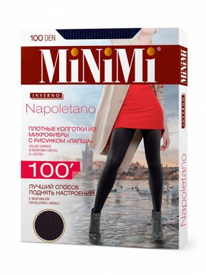 NAPOLETANO 100 (MINIMI) /1/60/ плотные колготки из микрофибры с рисунком "лапша", с ластовицей