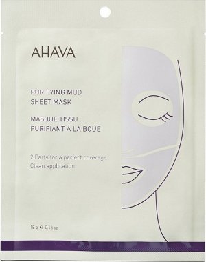 Ahava Разовая Очищающая грязевая тканевая маска для лица