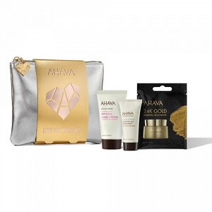 Ahava Подарочный набор MINI-Me Minerals (Крем д/рук 40мл+Крем дневной 15мл+маска с золотом 24k 15мл)