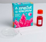 Набор для творчества «Лучистые кристаллы», цвет малиновый