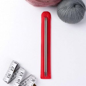 Спицы для вязания, прямые, d = 5 мм, 20 см, 2 шт