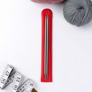 Спицы для вязания, прямые, d = 5,5 мм, 20 см, 2 шт
