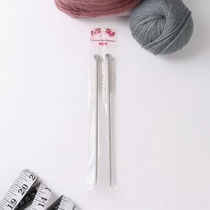 Спицы для вязания, прямые, с тефлоновым покрытием, d = 4 мм, 20 см, 2 шт