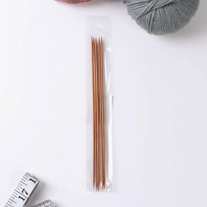 Спицы для вязания, чулочные, d = 2,5 мм, 20 см, 5 шт