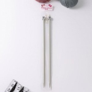 Спицы для вязания, прямые, с тефлоновым покрытием, d = 8 мм, 35 см, 2 шт