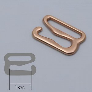 Крючок для бретелей, металлический, 10 мм, 20 шт, цвет золотой