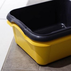 Таз квадратный, 10 л, 37x31x15,5 см, пластик, МИКС