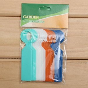 Ярлыки садовые для маркировки, 10 см, набор 20 шт., пластик, цвет МИКС