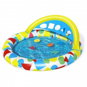 Бассейн надувной детский Splash & Learn, 120 * 117 * 46 см, с навесом 52378