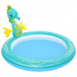 Бассейн надувной Bestway Seahorse, 188x160x86 см, с распылителем, 53114