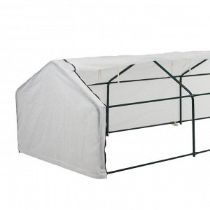 Мини-теплица, 3.7x1.4x1.15 м, стальной каркас d=16 мм, спанбонд 60 г/м²