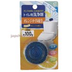 234702 &quot;Okazaki&quot; Очищающая и дезодорирующая таблетка для бачка унитаза, окрашивающая воду в голубой цвет (с ароматом апельсина) 100гр 1/80