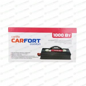 Инвертор напряжения Carfort, 12В(DC)→️220В(AC), 50/60Гц, 1000Вт, арт. CF-4100