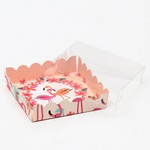Коробочка для печенья с PVC крышкой, "Влюблённые", 12 х 12 х 3 см 5540497