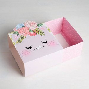 Коробка складная «Кошечка», 15 х 15 х 8 см
