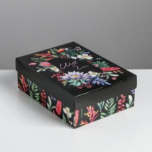 Коробка складная «Цветочный сад»,  21 ? 15 ? 7 см