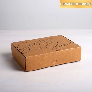 Коробка складная крафтовая Gift box, 21 ? 15 ? 5 см