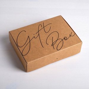 Коробка складная крафтовая Gift box, 21 ? 15 ? 5 см