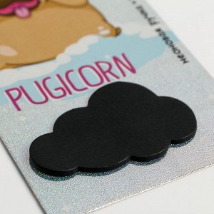 Art Fox Блок с липким краем Pugicorn , + ручка, чёрные листы