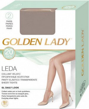Leda 20 (Golden Lady)/200/20/ прозрачные полиамидные колготки с уплотненной верхней частью