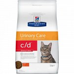 Hill&#039;s Prescription Diet c/d Urinary Stress Сухой диетический корм для кошек при профилактике цистита и мочекаменной болезни с курицей 1,5 кг