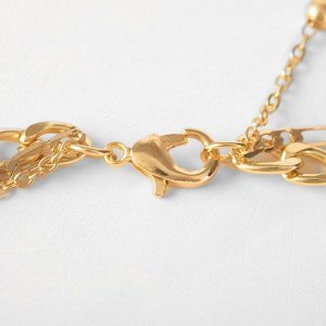Колье «Цепь» медальон и сфера, цвет золото, 50 см