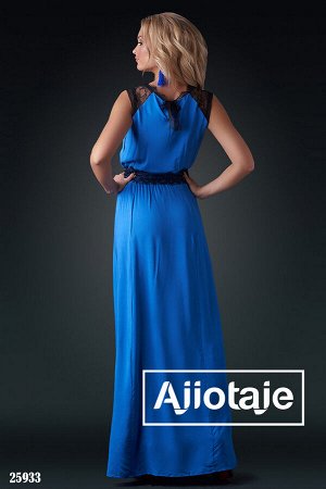 Ajiotaje Штапельное платье в пол синего цвета