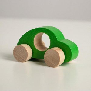 Фигурка деревянная «Каталка» «Машинка Томик» зелёная